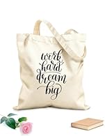 Safety: This polyester-cotton canvas tote bag features reinforced handles and stitching, and has been tested to hold up to 10 kg. You can pack your items with confidence without worrying about the bag breaking or falling. Capacity: Small tote bag, A4...