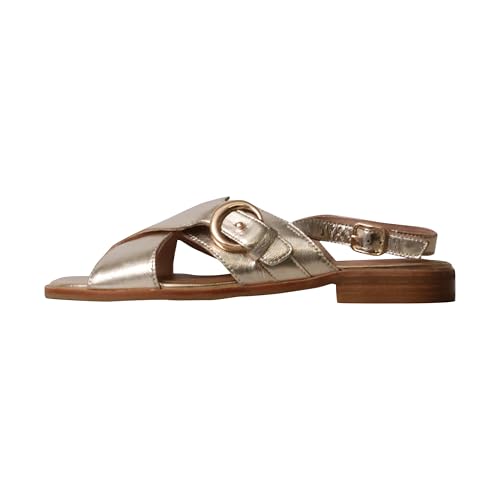 Sandales cuir Emilie Karston Aimee : le chic intemporel d'un design dore