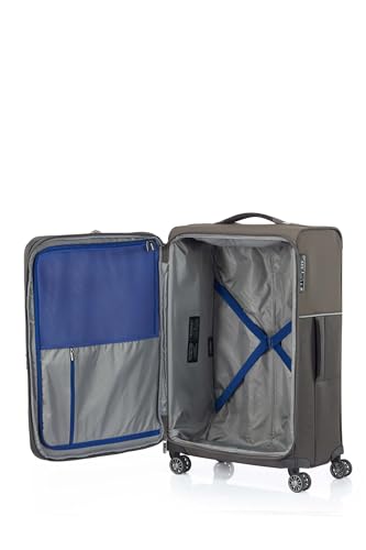 Image of Samsonite 73H 71 cms Nylon Spinner Softsided Medium Check-in Luggage | Trolley Bag For Men Women, Platin Grey