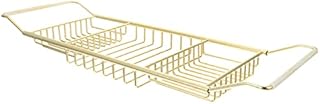 cabilock Over Bathtub Racks Stainless Steel Bath Basin Caddy Tray Shower Organizer with Extending Sides Removable Wire Bathing Phone Rack