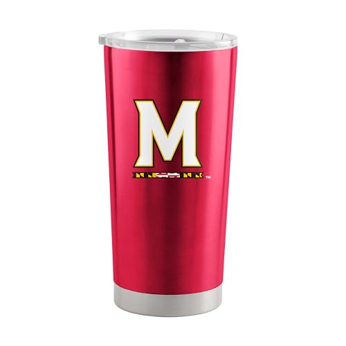 Image of Logo Brands 20 oz Powder Coat Tumbler- Insulated Tumbler with Lid for Water, Iced Tea or Coffee, Smoothie and More