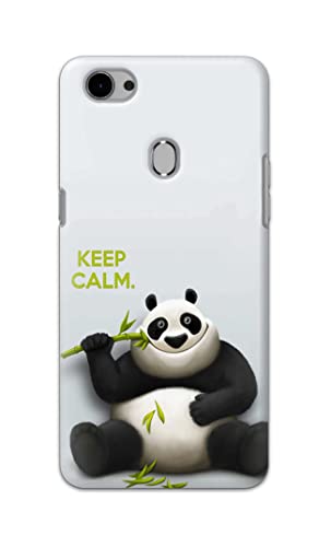 Image of PRINTFIDAA� Printed Hard Back Cover Case for Oppo F7 Back Cover (Cartoon Panda) -2808
