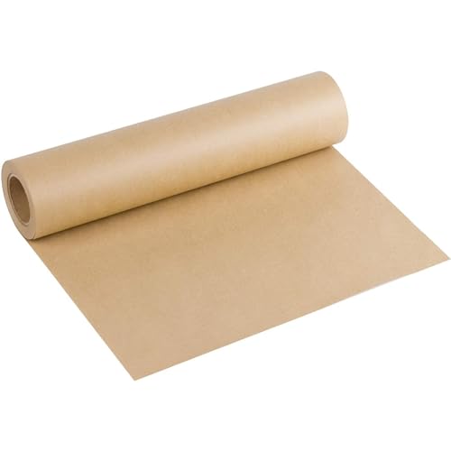 AL FAKHAMA Packaging 50 cm width x 10 meters Length (20 inch x 33 feet) Brown Kraft Paper Roll 80 GSM thick paper for Packing Moving Shipping Crafts -100% Recyclable Natural Kraft Wrapping Paper