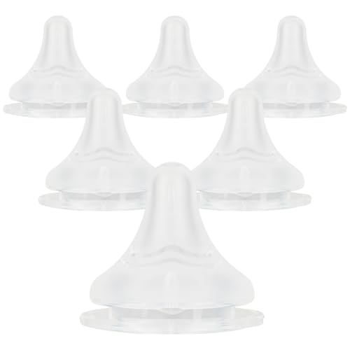 Silicone Nipples for Lansinoh Bottles, Size L,Replacement Bottle Nipple,6m+,Fast Flow, 6 Count