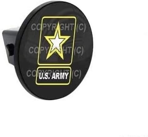 Custom Class 3 Tow Hitch Receiver 2" Insert Plug Truck & SUV - Army Star Logo Style-9856-6707