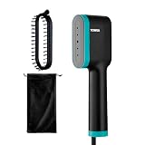Tower T22038TL Ceraglide Handheld Garment Steamer with Ceramic Soleplate, Brush Attachment, Vertical Steaming, 1400W, Black & Teal
