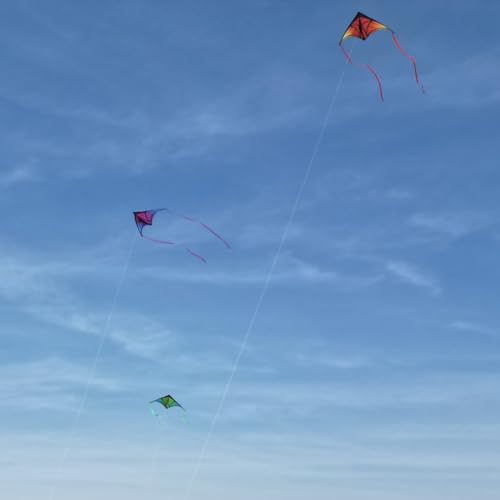 YFAFENGS Delta Kites for Beginners & Kids - Easy Fly Large Outdoor Kite for Beach & Family Activities, Durable Delta Kites for Kids Ages 8-12 & 4-8,Orange