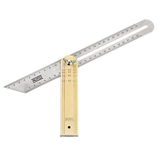 Alyco 197399 - Fausse équerre en acier inoxydable avec manche aluminium 300 mm Cover