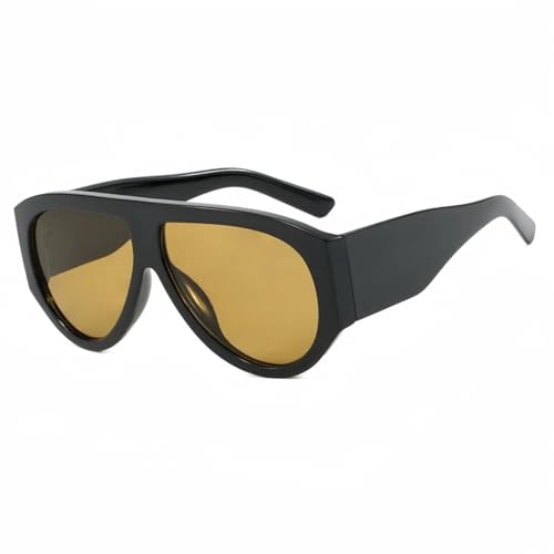 Lunettes de soleil rétro à branches larges : protection UV400 totale contre l'éblouissement
