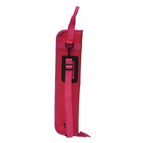 EaseIcon Weather Resistant Fabric Drumstick Case Cover Drum Stick Bag with Shoulder Strap - Pink - Thumbnail 6