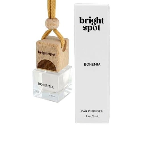 Image of Car Air Freshener, Premium Hanging Car Diffuser, Bergamot Bohemia Scent with Jasmine, Woods, Musk, Long-Lasting Fragrance for Auto and Home (0.2 Fl Oz, Pack of 1)