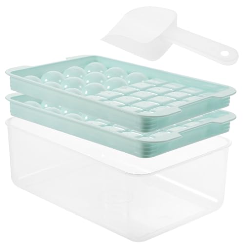 Molde para bolas de hielo con tapa azul 2 piezas miniatura 1