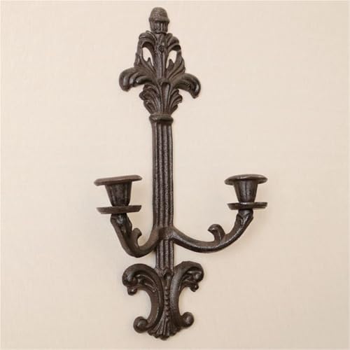 Appliques à bougies en fonte de fer forgé au design artistique et noble - 5