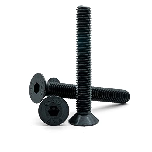 Hippo Hardware M3 (3mm X 30mm) Black Socket Countersunk Screw Self Colour 10.9 High Tensile Allen Bolt (Pack of 10)