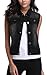 Produktbild Miss Moly Kurze Jeansweste Damen Ärmellose Jacke Beiläufig Jeans Outwear Schwarz - L