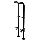 Kingston Brass CC266S0AX Kingston Freestanding Supply Line with Stop Valve and Handle, 28