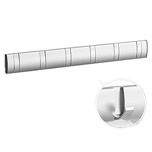 Crochets muraux pliables argent 6 avec installation sans clous - 2