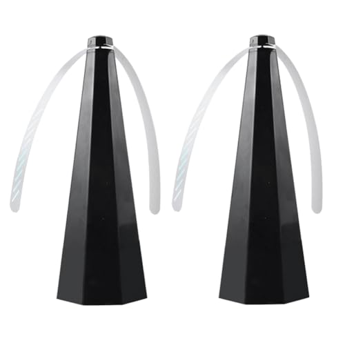 Ohulelks Portable USB Fly Fans for Table with Holographic Blades Scare Off Flies Wasps Bees Outdoor Picnic Fan for Restaurant Home 2 PCS