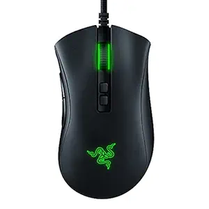 Razer DeathAdder V2 Wired Gaming Mouse | 8 Programmable Buttons | 20,000 DPI Optical Sensor - Chroma RGB Lighting - Classic Black - RZ01-03210100-R3M1