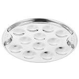 DEARMAMY Edelstahl Escargot Teller Fächer Ofenfestes Schnecken Serviergeschirr Stapelbar Für Zuhause Restaurant