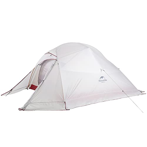 Naturehike Cloud-Up 3 Person Lightweight Backpacking Tent with Footprint with Snow Skirt - 4 Season Free Standing Tent Ultralight 20D Silicone Coated Waterproof Backpack Camping Tent