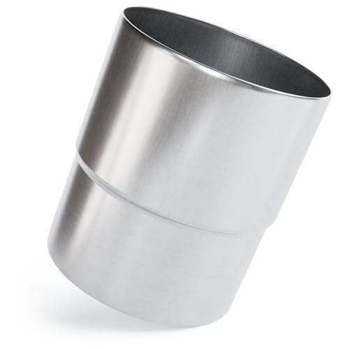greate Adaptateur de tuyau de descente 100 mm en titane-zinc - manchon emboîtable DN 100 pour descentes Ø100 mm - raccord d’évacuation pour gouttières - manchon de descente en zinc