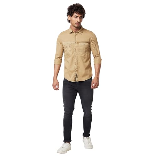 Image of Spykar Men's Regular Fit N /A Full Sleeve Printed Casual Shirts