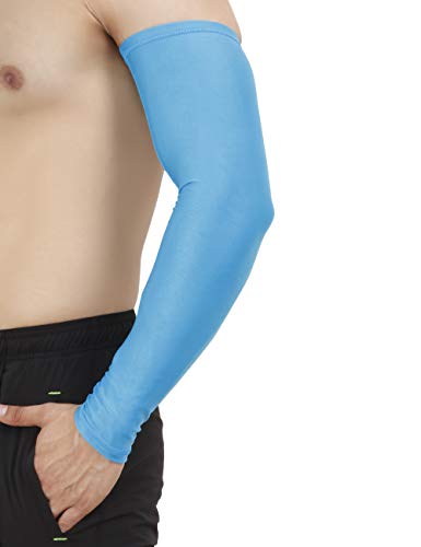 Image of NEVER LOSE Printed Arm Sleeves for Men & Women, Stretchable Breathable Compression Sports Sleeves for Gym, Cycling, Running, Driving & Outdoor Activities (Pack of 2 Pairs)