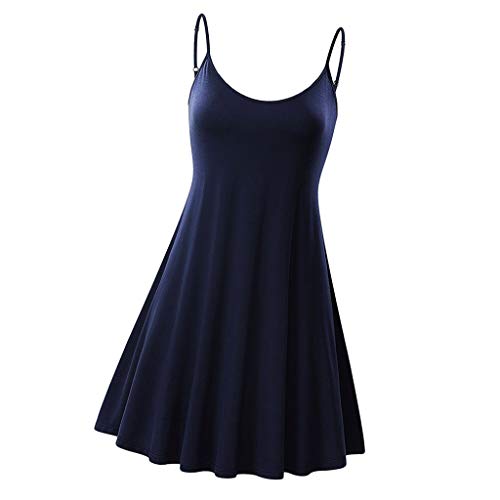 Homyl Vestido de praia feminino sem mangas com tiras ajustáveis e estampa floral casual