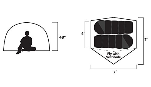 Gigatent TEKMAN 2 7 X 5 2 Person 3 Season Dome Backpacking Tent Oversized Fly with Gear Vestibule - Thumbnail 4