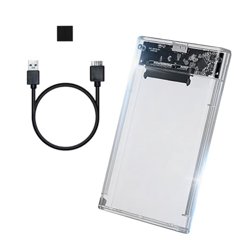 Caja transparente para disco duro USB 3.0 de 2.5 pulgadas para PC portátil carcasa de disco duro