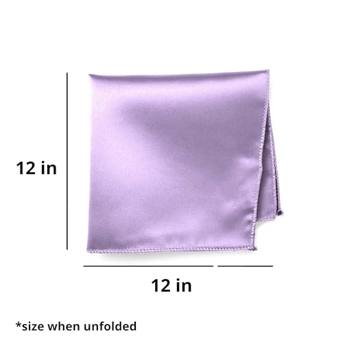 Image of tiemart Solid Color Pocket Squares for Men | For Suits, Perfect for Wedding Parties, 12 x 12 inch / 30 x 30 cm