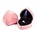 Rolin Roly Boîte à Bague en Velours avec Lumière LED Ring Box Velours Boîte à Bijoux en Forme De Cœur pour Mariage Fiançailles Proposer Propositio (Pink)