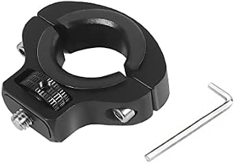360 Anti-Reverse 1/4 Screw Handlebar Clamp Bar Tube Holder Compatible with Hero 13, ONE R/X2, OSMO 360, Osmo Action Camera Accessories Black Clamp