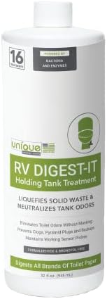 Unique RV Digest-It Holding Tank Treatment - Liquid Toilet Treatment (16 Treatments, 32 oz.) - 413-az