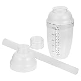 CIYODO 500Ml Plastic Cocktail Shaker Set with Muddler Lid and Strainer, Bartender Mixing Cup for Martini,
