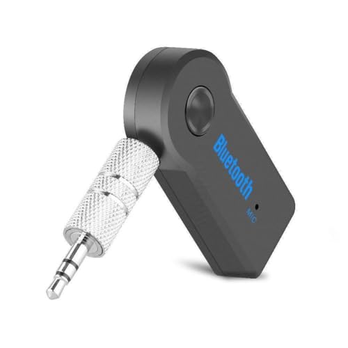 Receptor de audio estéreo de 3,5 mm, adaptador Bluetooth inalámbrico con receptor de música para coche, adaptador de micrófono