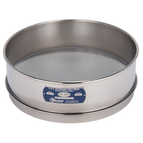 12" Sieve, All Stainless, Full Height, No. 200