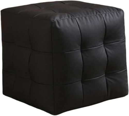 Jifoceltルービックキューブスツール マン 足置き スツール ソファー 座布団 化粧イス 一人掛け 北欧風 正方形 38/45cm用 椅子 イス リビング 玄関 おしゃれ 家具 雑貨 低反発 四季通用 (38*38*38cm,黒です)