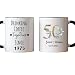 Drinking Coffee Together for 50 Years Mug – Personalized 50th Wedding Anniversary Mug Gift for Couples, Parents, Him or Her – Golden Anniversary Gift Idea for Husband Wife