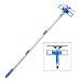 Ulihome Professional Window Squeegee with Scrubber, 3-in-1 Squeegee Window Cleaner with Spray Head, 58" Extension Pole, All Purpose Outdoor Glass Cleaning Kits for Shower, Car and High Windows