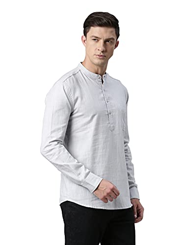 Image of KRYPTIC Men Solid Full Sleeve Regular Shirt Kurta