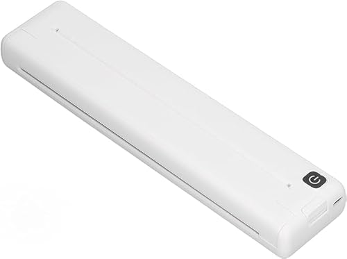 Impresora Térmica A4 200dpi Mini Impresora Móvil Térmica Portátil Recargable Bluetooth Sin Tinta Compatible con iOS, Android, (50 Folios A4 Papel Térmico Incluido)