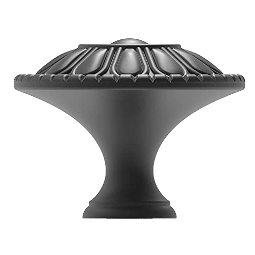 Trust4Care 9-Pack Of Matte Black Kitchen Cabinet Knobs Pulls, Matte Round Farmhouse Dresser Handles Drawer Knobs For Modern Closet Furniture Door, Victorian Floral Pattern #TOP1