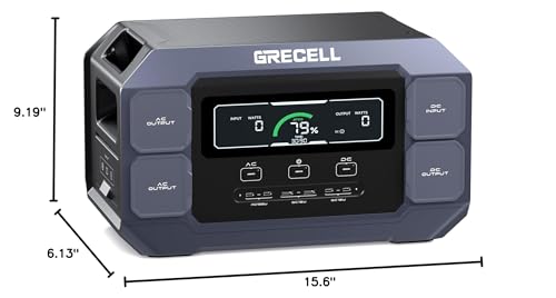 GRECELL Solar Generator 2200W Portable Power Station 1126Wh (4800W Peak), 1.25Hrs Fast Charging, LiFePO4 Battery Pack with 4×2200W AC Outlets, 2×PD 100W, Solar Generator for Home Use Outdoor RV - Image 9