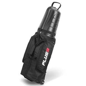 Plus 8 Hard Case Golf Travel Bag for Airlines – Waterproof, Durable, & Lightweight Golf Bag with Wheels for Men & Women – Airplane Luggage Protector for Golf Clubs & Equipment
