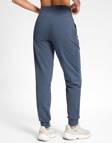 Image of G Gradual Women's Fleece Lined Joggers with Zipper Pocket Water Resistant Running Hiking Pants Winter Warm Thermal Sweatpants