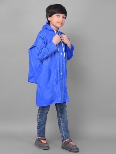 Image of Dollar Rainguard Kids' Full Sleeve Solid Long Raincoat With Adjustable Hood and Pocket