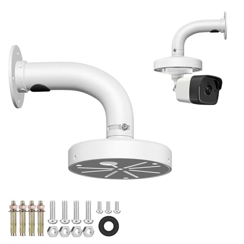 ZT-NET - Soporte de montaje en pared para cámaras domo IP CCTV, caja de conexiones Gestión de cables universal en poste sistemas vigilancia seguridad, base sólida metal recubrimiento en polvo, tipo L