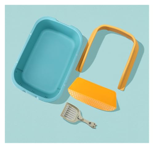 Caja de arena para gato abierta azul talla L miniatura 4